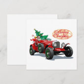Weihnachtswagen Einladung (Vorne/Hinten)