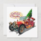 Weihnachtswagen Einladung (Vorderseite)