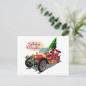 Weihnachtswagen Feiertagspostkarte (Stehend Vorderseite)