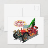 Weihnachtswagen Feiertagspostkarte (Vorne/Hinten)