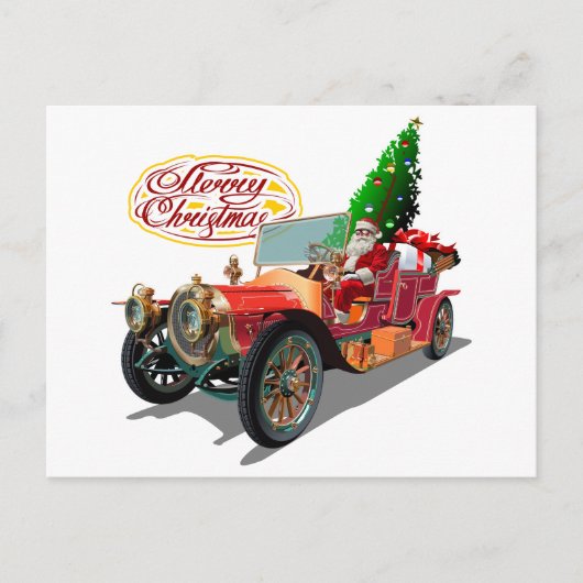 Weihnachtswagen Feiertagspostkarte (Vorderseite)