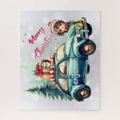 Weihnachtswagen gepackt puzzle (Vertikal)