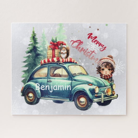 Weihnachtswagen gepackt puzzle (Horizontal)