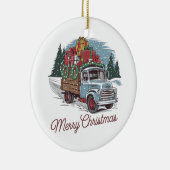 Weihnachtswagen Keramik Ornament (Rechts)