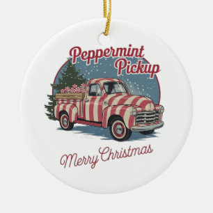 Weihnachtswagen Keramik Ornament