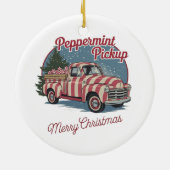 Weihnachtswagen Keramik Ornament (Hinten)