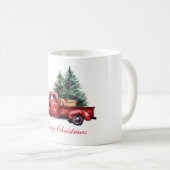 Weihnachtswagen mit Baum2 Kaffeetasse (VorderseiteRechts)