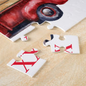 Weihnachtswagen mit Baum Puzzle (Seite)