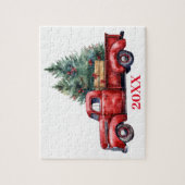Weihnachtswagen mit Baum Puzzle (Vertikal)
