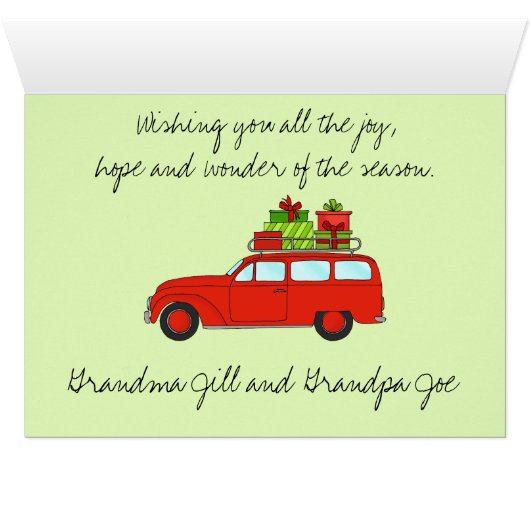 Weihnachtswagen mit Geschenken (Innenansicht Horizontal (Unten))