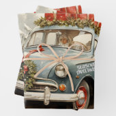 Weihnachtswagen mit Geschenken Geschenkpapier Set (Beispiel)