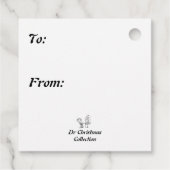 Weihnachtswagen mit Kopfbrett Geschenkanhänger (Rückseite)