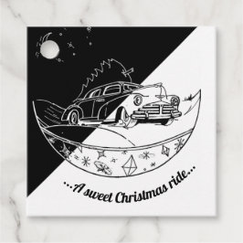 Weihnachtswagen mit Kopfbrett Geschenkanhänger