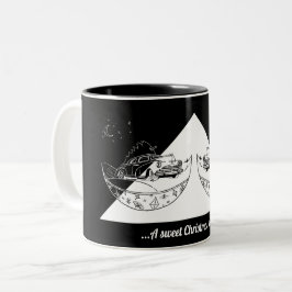 Weihnachtswagen mit Kopfbrett Zweifarbige Tasse