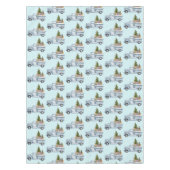 Weihnachtswagen mit Niedlichen Tieren Muster Tischdecke (Vorderseite)