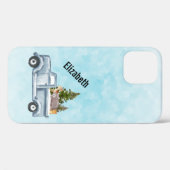 Weihnachtswagen mit Pinienbäumen und Waldtieren Case-Mate iPhone Hülle (Rückseite (Horizontal))