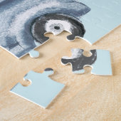 Weihnachtswagen mit Pinienbäumen und Waldtieren Puzzle (Seite)