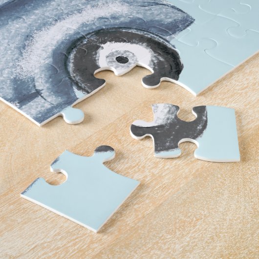 Weihnachtswagen mit Pinienbäumen und Waldtieren Puzzle (Seite)