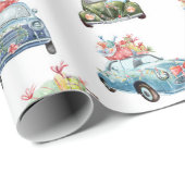 Weihnachtswagen Musterverpackungspapier Geschenkpapier (Rolleneckpunkt)