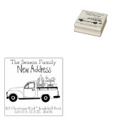 Weihnachtswagen New Addres Rücksendeadresse Briefm Gummistempel (Stempel)
