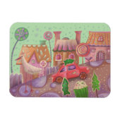 Weihnachtswagen niedlich magnet (Horizontal)