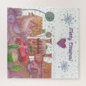 Weihnachtswagen niedlich puzzle (Horizontal)