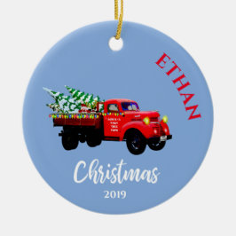 Weihnachtswagen Niedlicher Weihnachtsbaum Persönli Keramik Ornament