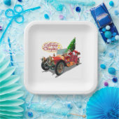 Weihnachtswagen Pappteller (Party)