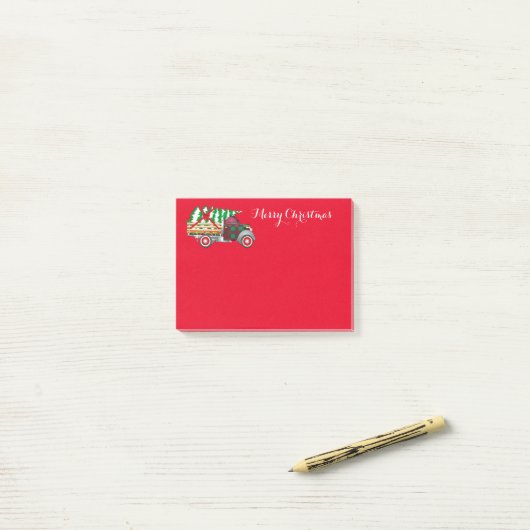 Weihnachtswagen Post-it-Notes Post-it Klebezettel (Auf Schreibtisch)