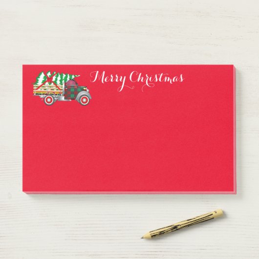 Weihnachtswagen Post-it-Notes Post-it Klebezettel (Auf Schreibtisch)