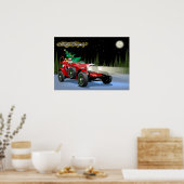 Weihnachtswagen Poster (Küche)