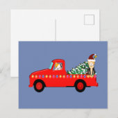 Weihnachtswagen Postkarte (Vorne/Hinten)