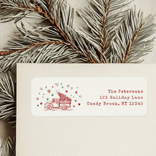 Weihnachtswagen Retro Rot und Grün