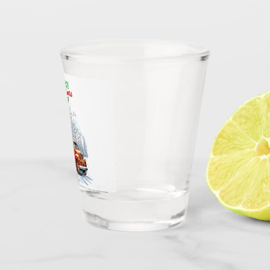 Weihnachtswagen Schnapsglas (Rechts)