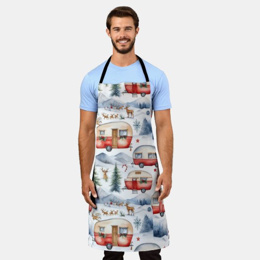 Weihnachtswagen, Schnee, Hirsch Schürze (Getragen)