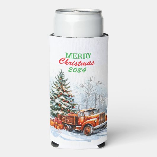 Weihnachtswagen Selters Dosenkühler (Seltzer Vorderseite)