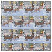 Weihnachtswagen Stoff (Muster)