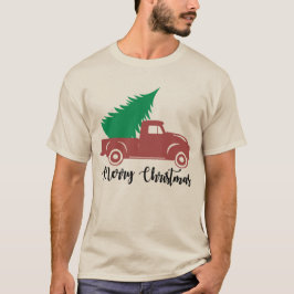 Weihnachtswagen und Baum T-Shirt
