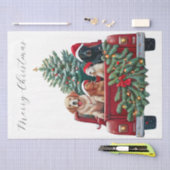 Weihnachtswagen Welpenhunde Seidenpapier (Handwerk)