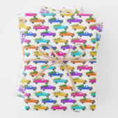 Weihnachtswagen Xmas Trees Retro Anhänger Campers Geschenkpapier Set (Beispiel)