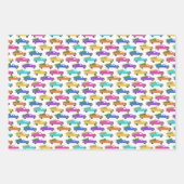 Weihnachtswagen Xmas Trees Retro Anhänger Campers Geschenkpapier Set (Vorderseite)