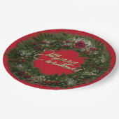 Weihnachtswahnstollen Pappteller (Schrägansicht)