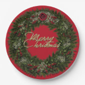 Weihnachtswahnstollen Pappteller (Vorderseite)