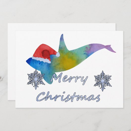 Weihnachtswal Feiertagskarte (Vorne/Hinten)