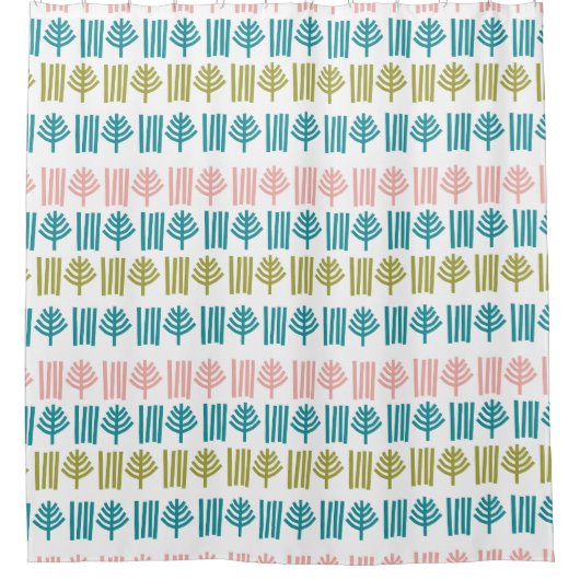 Weihnachtswald Duschvorhang (Vorderseite)