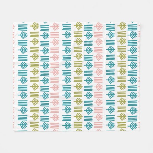 Weihnachtswald Fleecedecke (Vorderseite (Horizontal))