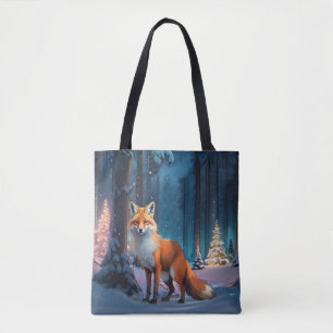 Weihnachtswald Fox Tasche
