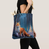 Weihnachtswald Fox Tasche (Von Nahem)