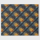 Weihnachtswald. Geschenkpapier (Flach)