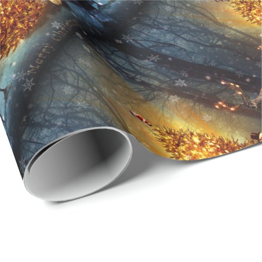 Weihnachtswald. Geschenkpapier (Rolleneckpunkt)